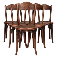 Antique Set of 6 Bistro Chairs by Jacob & Josef Kohn, 1890 Austro-Hungarian Empire