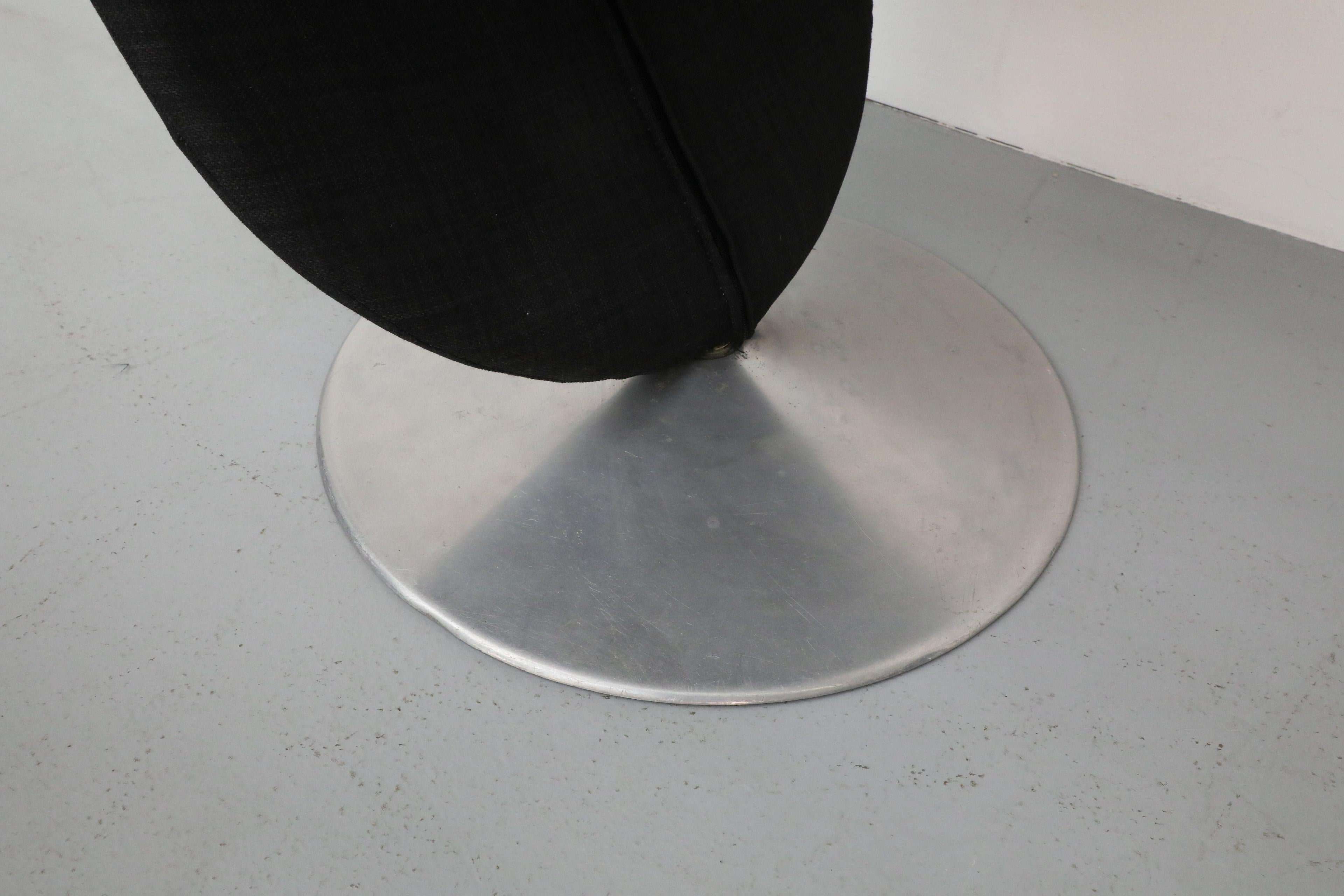 Satz von 6 schwarzen Esszimmerstühlen der Serie 1-2-3 von Verner Panton für Rosenthal, 1980er Jahre im Angebot 5