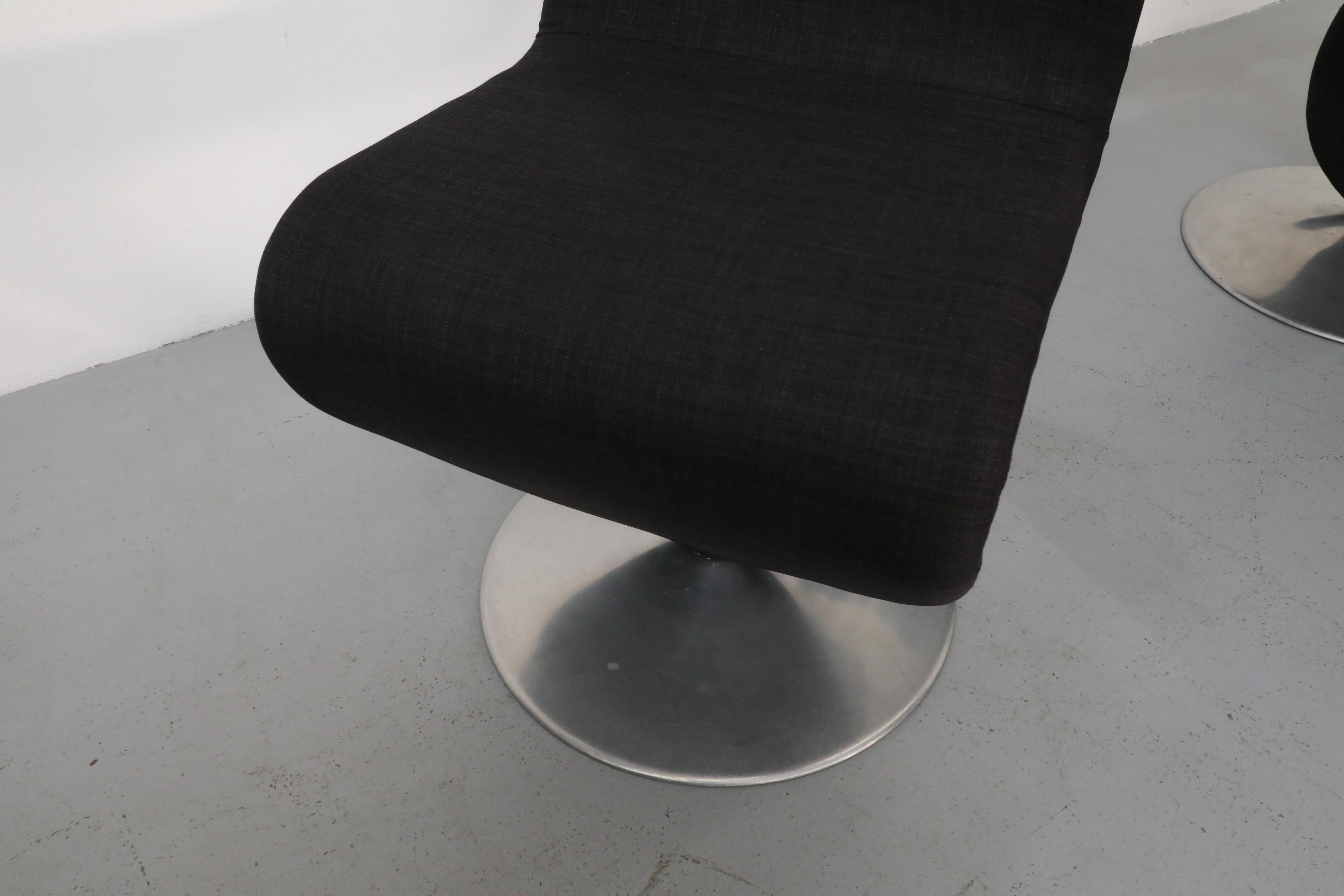 Satz von 6 schwarzen Esszimmerstühlen der Serie 1-2-3 von Verner Panton für Rosenthal, 1980er Jahre im Angebot 6