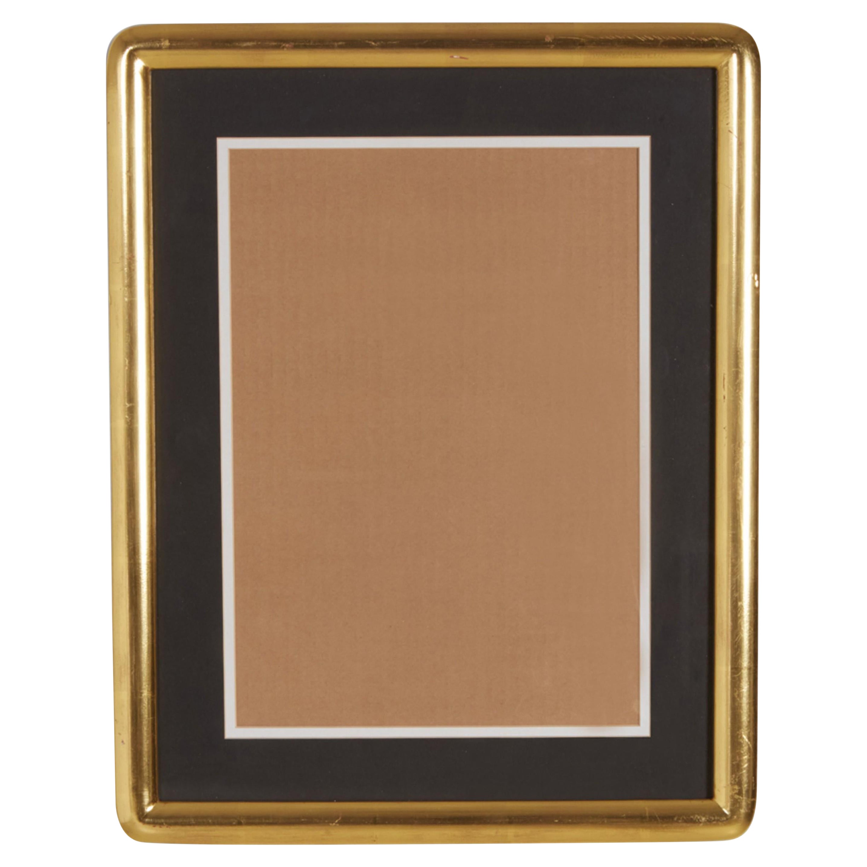Set of 6 Black and Gilt Curved Corner Gallery Frames