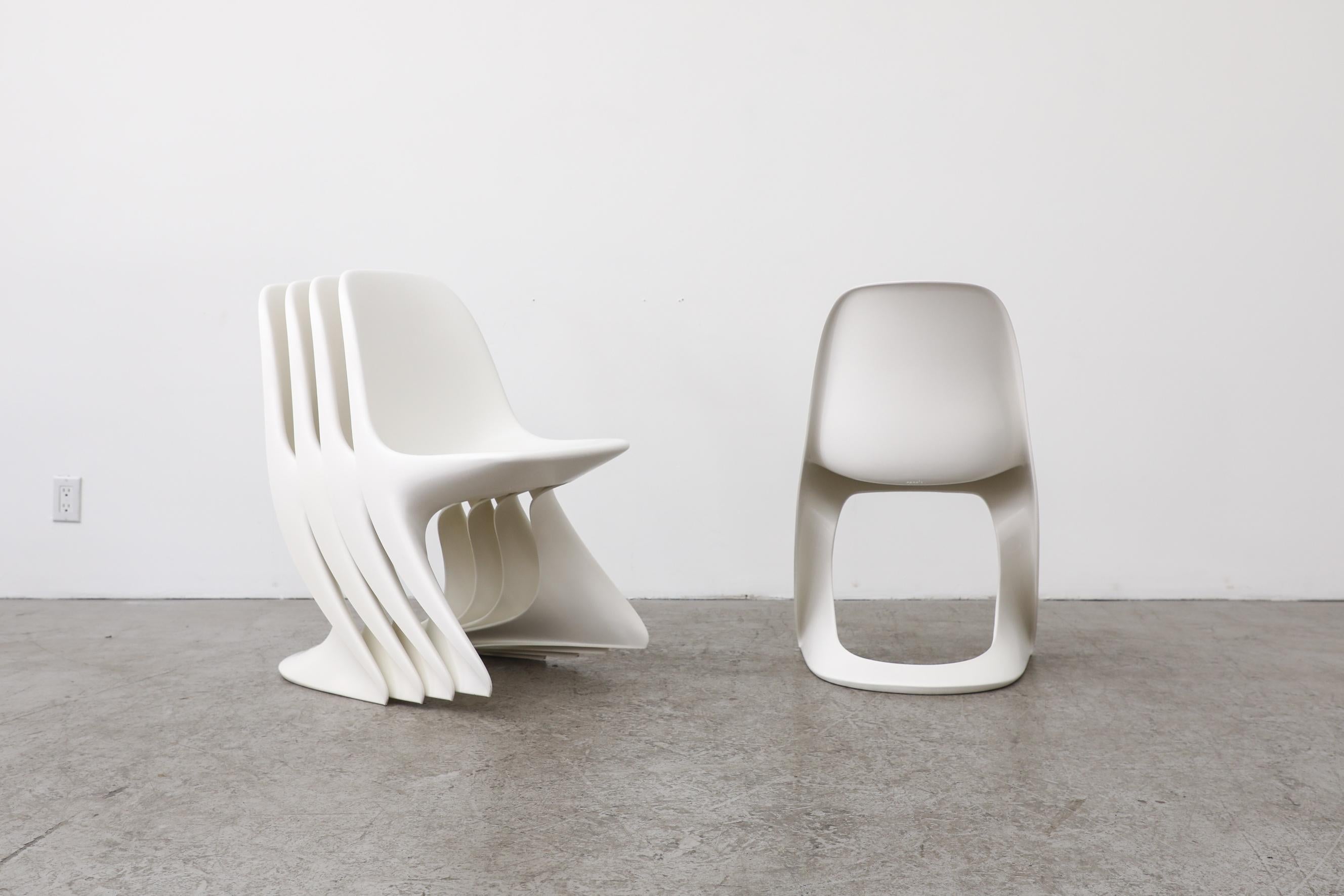 Set of 6 White Casalino Chairs by Alexander Begge 2