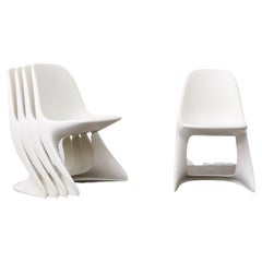 Ensemble de 6 chaises Casalino blanches par Alexander Begge