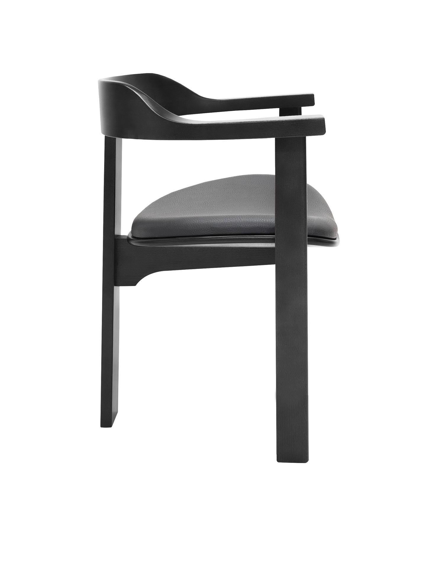 Hungarian Mid Century Modern 6 Black Haussmann chair, Robert & Trix Haussmann, Design 1964 For Sale