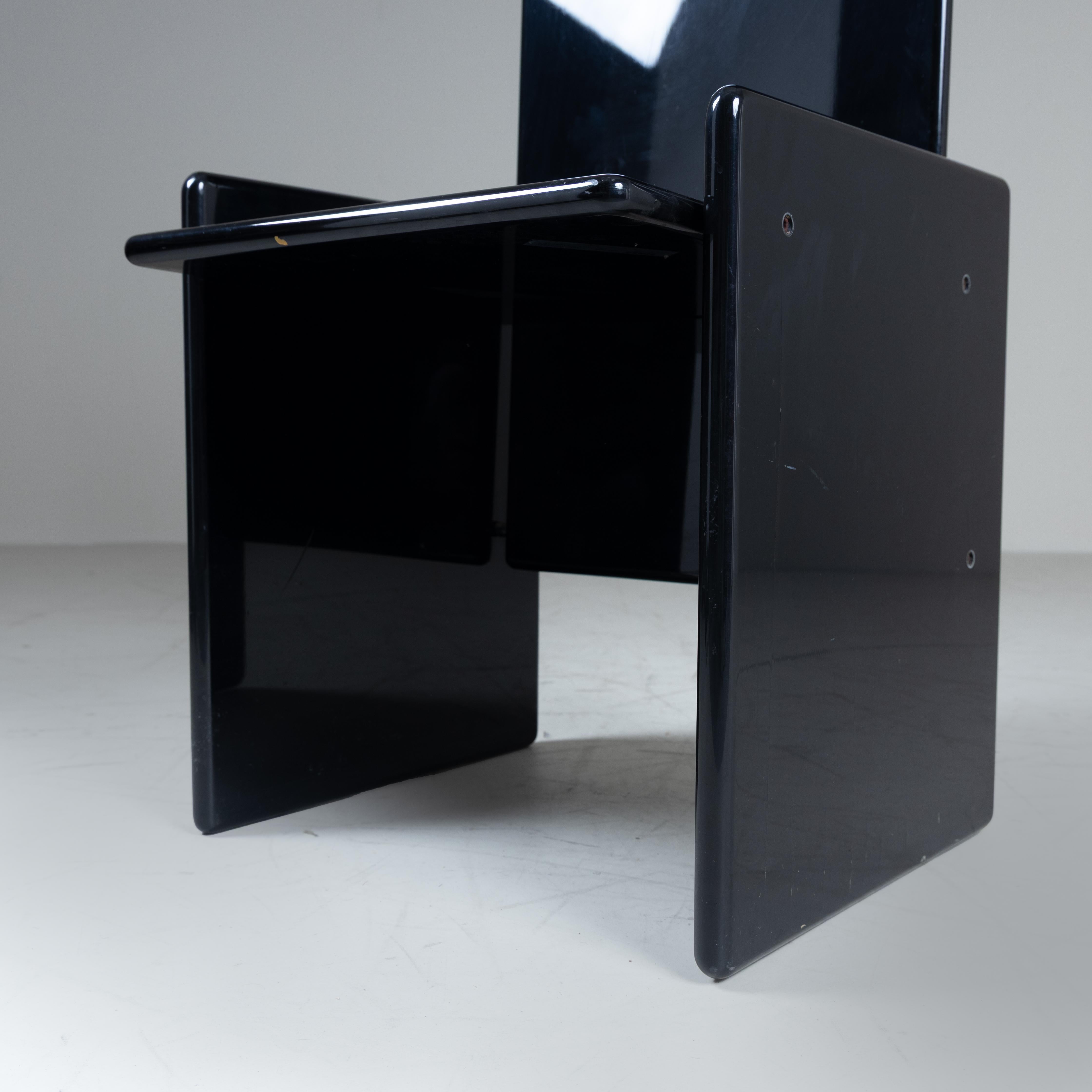 Set of 6 black Kazuki chairs, Kazuhide Takahama, Simon International, Italy en vente 4