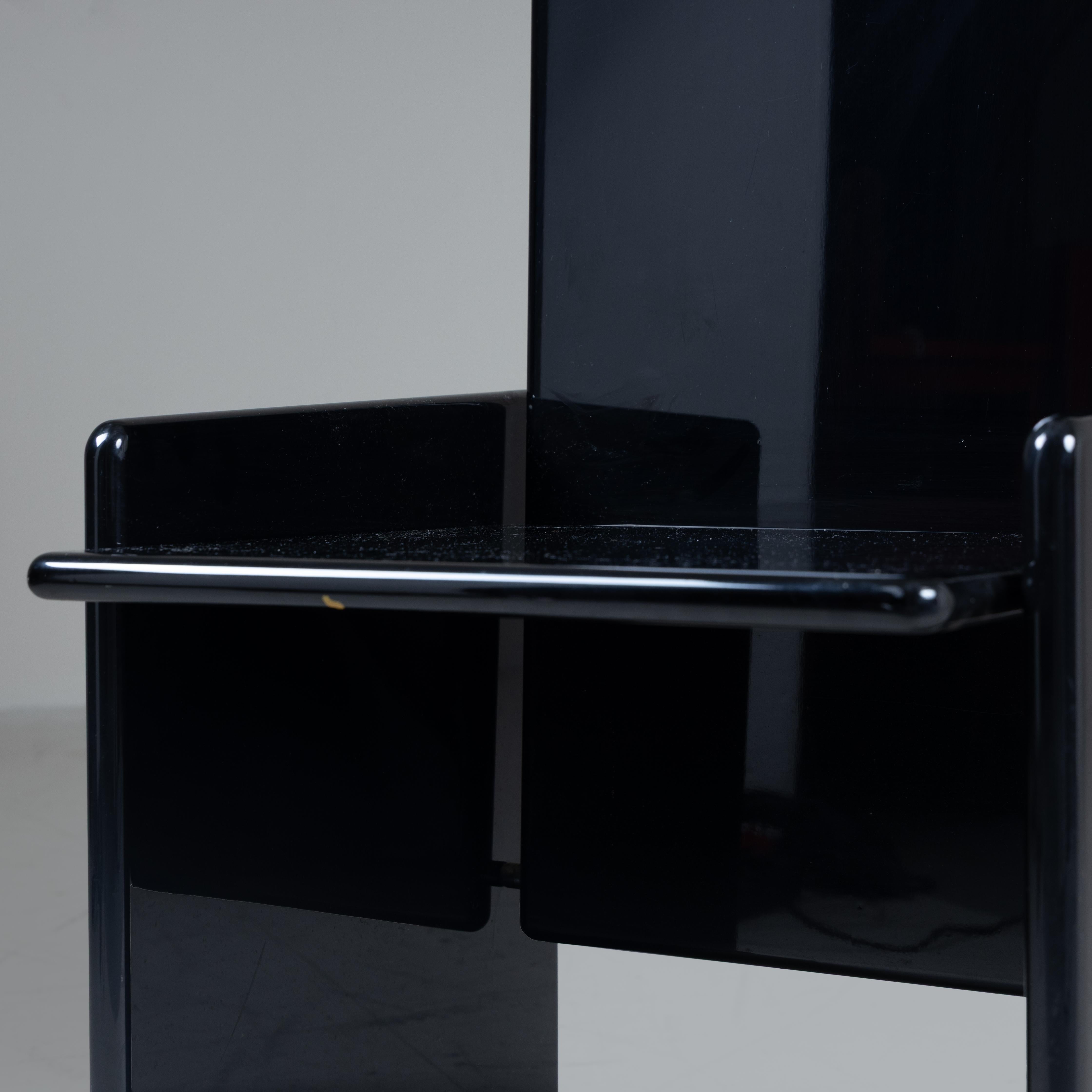 Set of 6 black Kazuki chairs, Kazuhide Takahama, Simon International, Italy en vente 6