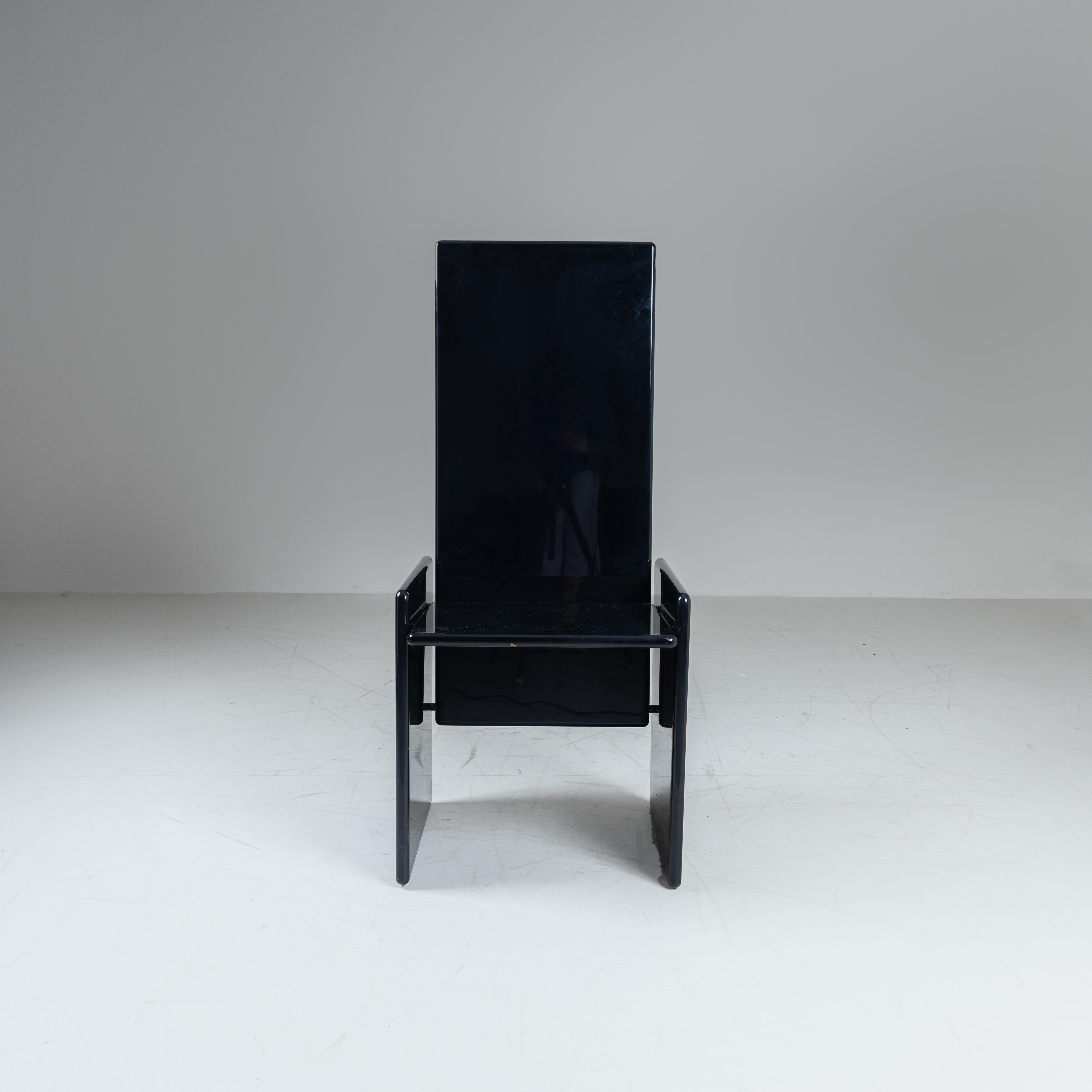 Bois Set of 6 black Kazuki chairs, Kazuhide Takahama, Simon International, Italy en vente