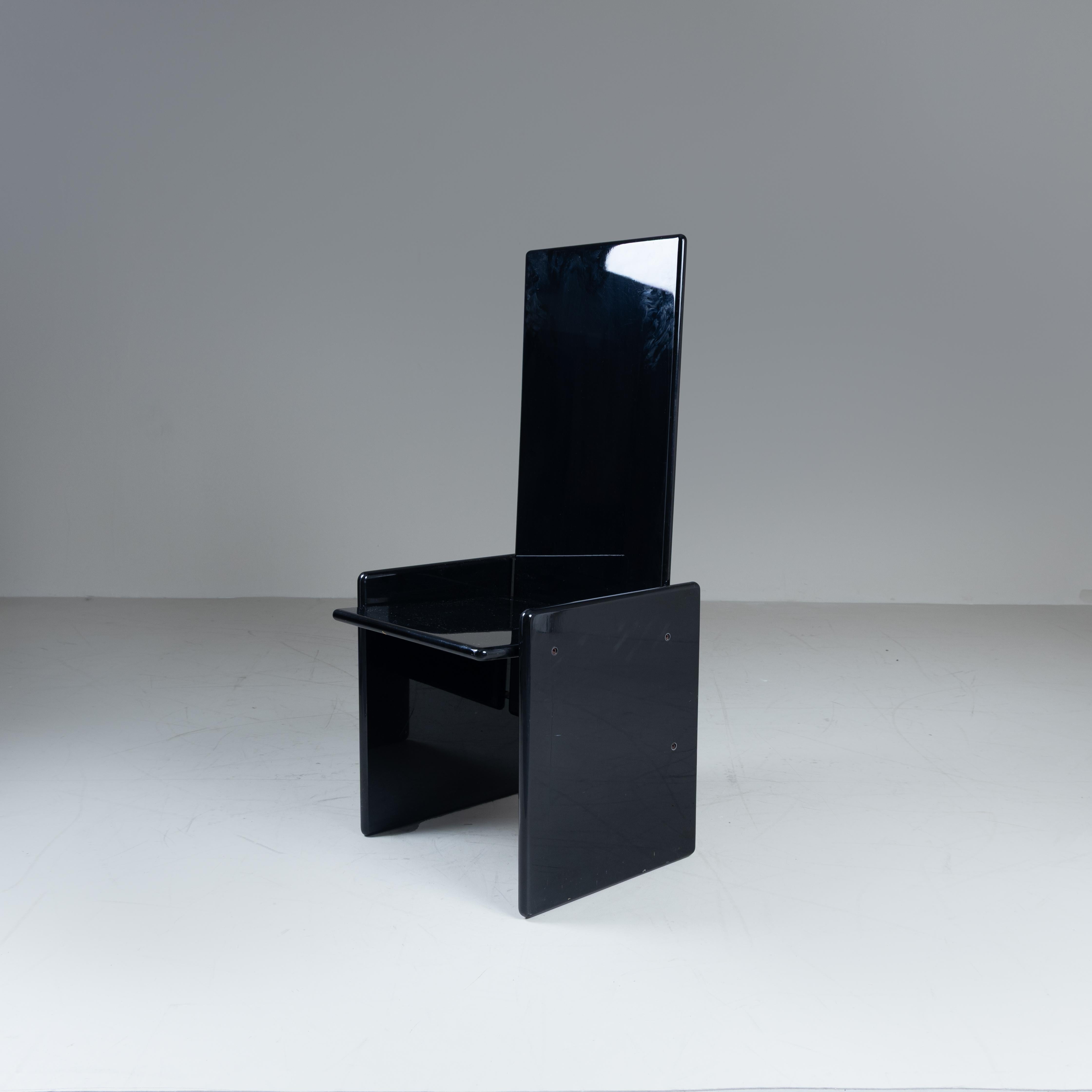 Set of 6 black Kazuki chairs, Kazuhide Takahama, Simon International, Italy en vente 1