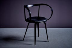 Set of 6 Black Pretzel Chairs, by George Nelson for ICF