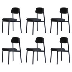 Ensemble de 6 chaises de résidence noires par Kann Design