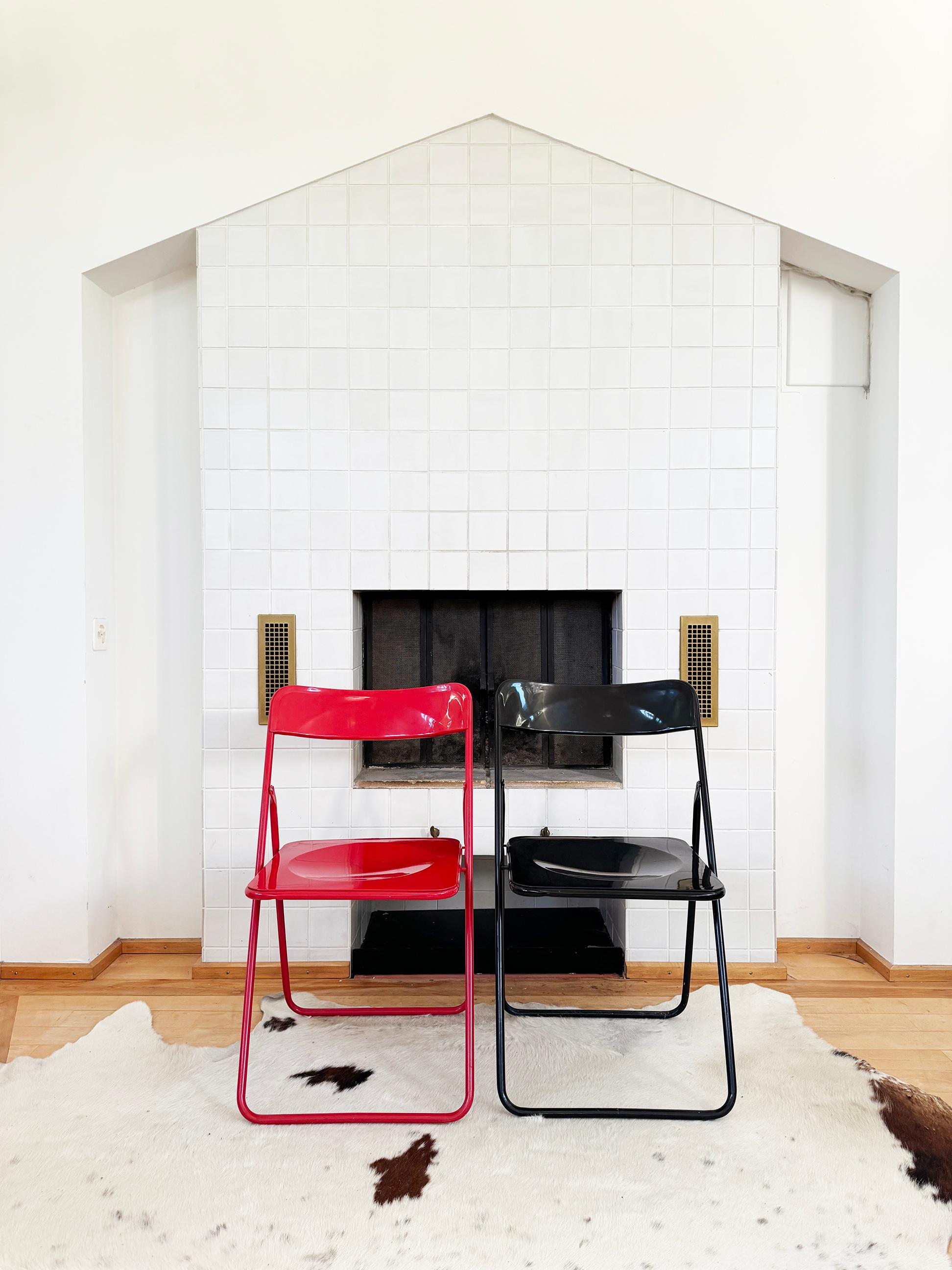 Juego de 6 sillas negras suecas postmodernas años 80 vintage Nils Gammelgaard Ikea 
