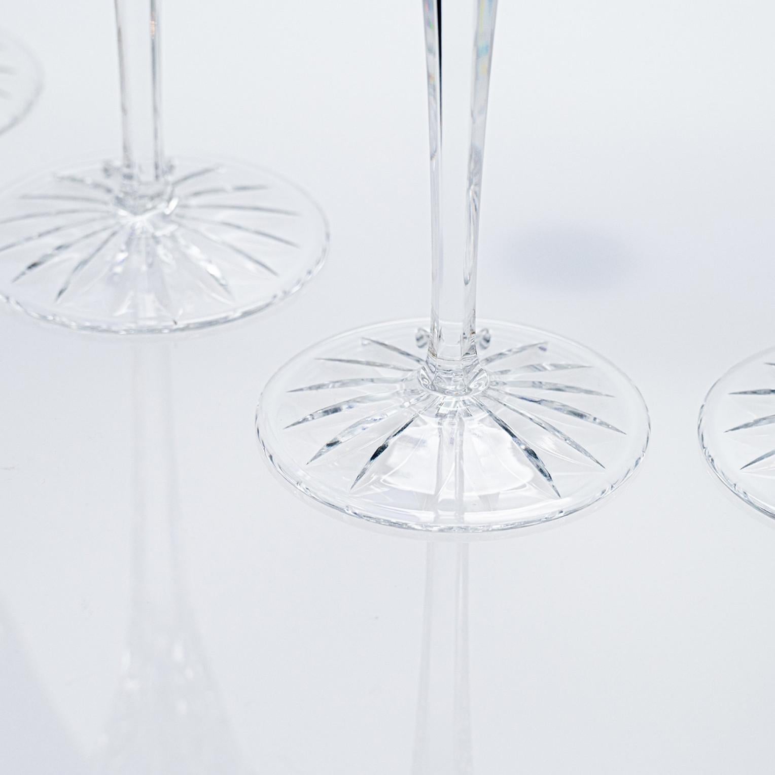 Set di 6 bicchieri di cristallo blu Ajka, Ungheria, 1960 in vendita 2