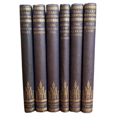 Vintage Set of 6 Blue Cloth Bound Books. The Works of H.H Munro."Saki" C.1927