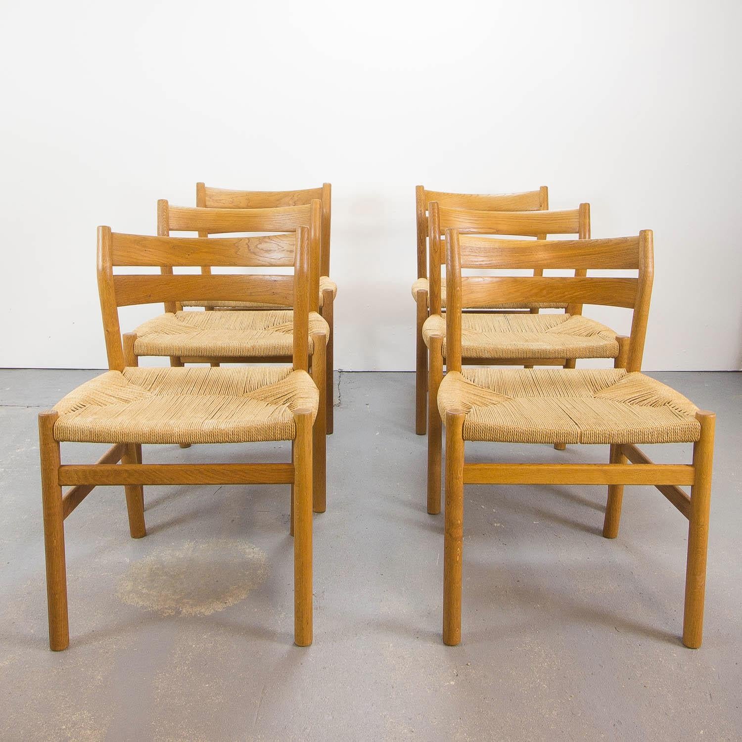 Mid-Century Modern Set of 6 BM1 Dining Chairs by Børge Mogensen for CM Madsen, Denmark 1960s