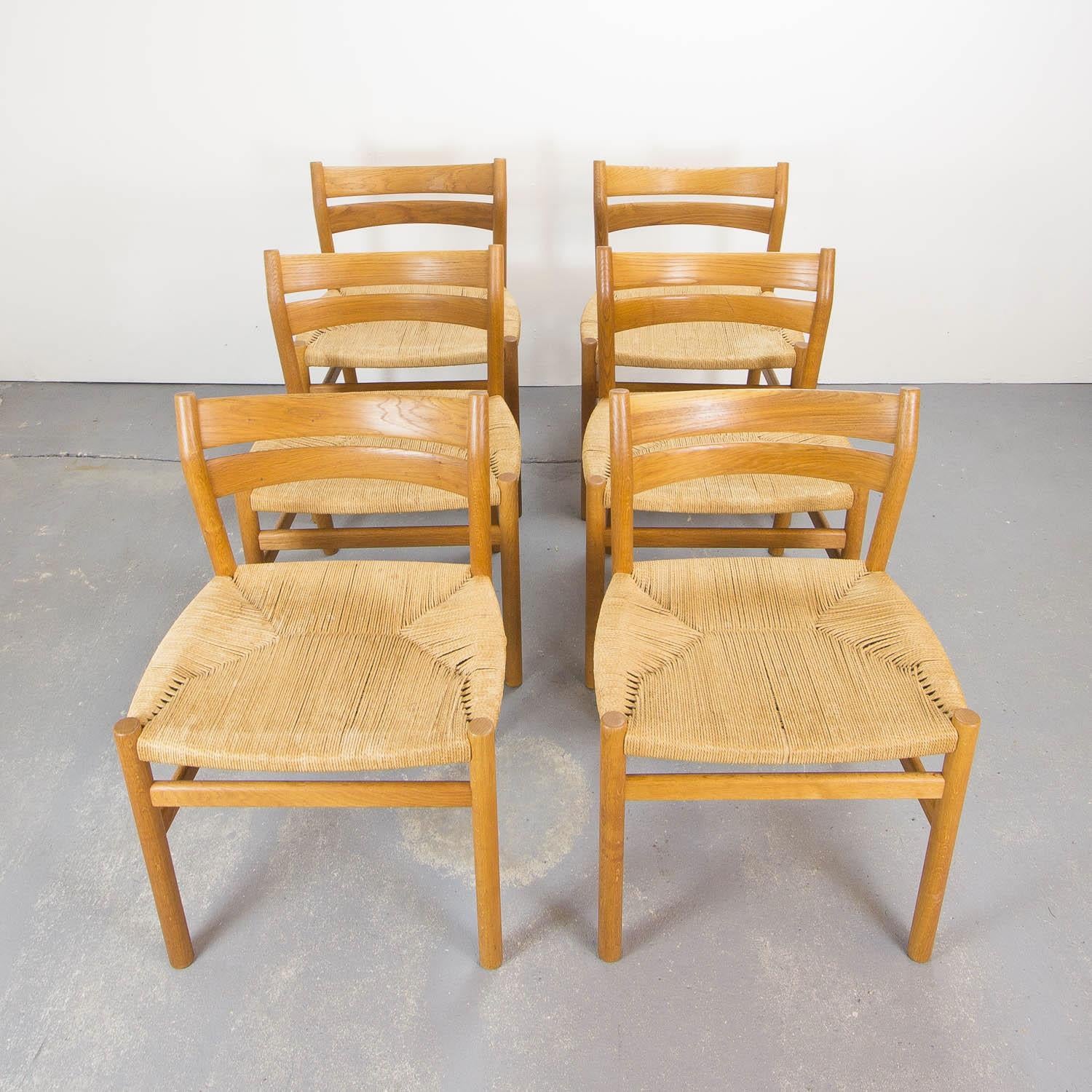 Danish Set of 6 BM1 Dining Chairs by Børge Mogensen for CM Madsen, Denmark 1960s