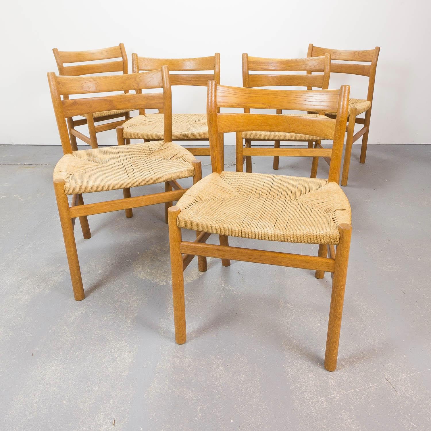 Mid-20th Century Set of 6 BM1 Dining Chairs by Børge Mogensen for CM Madsen, Denmark 1960s