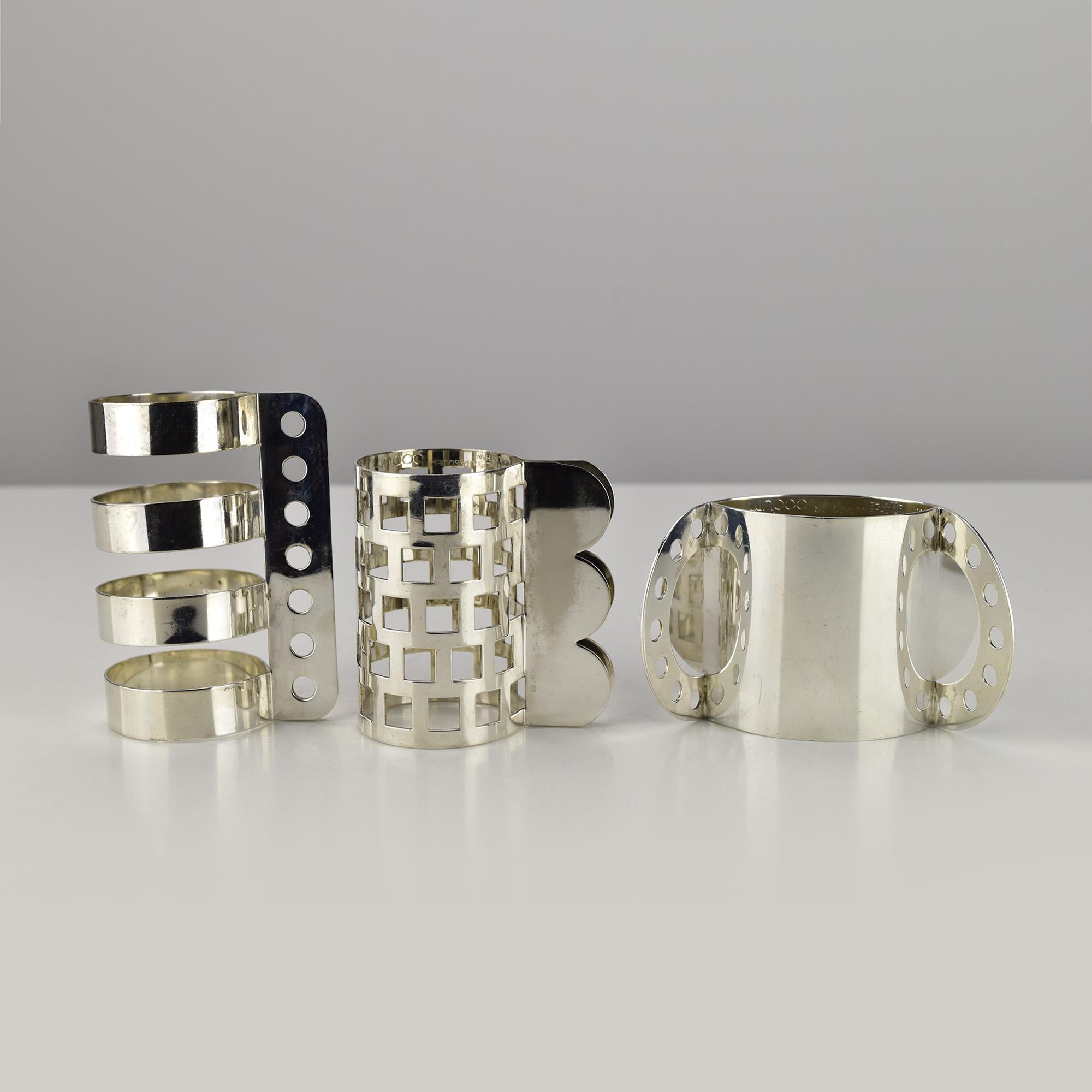 German Set of 6 Bodum Postmodern Napkin Rings by Jumi Chan & Nathalie Du Pasquier For Sale