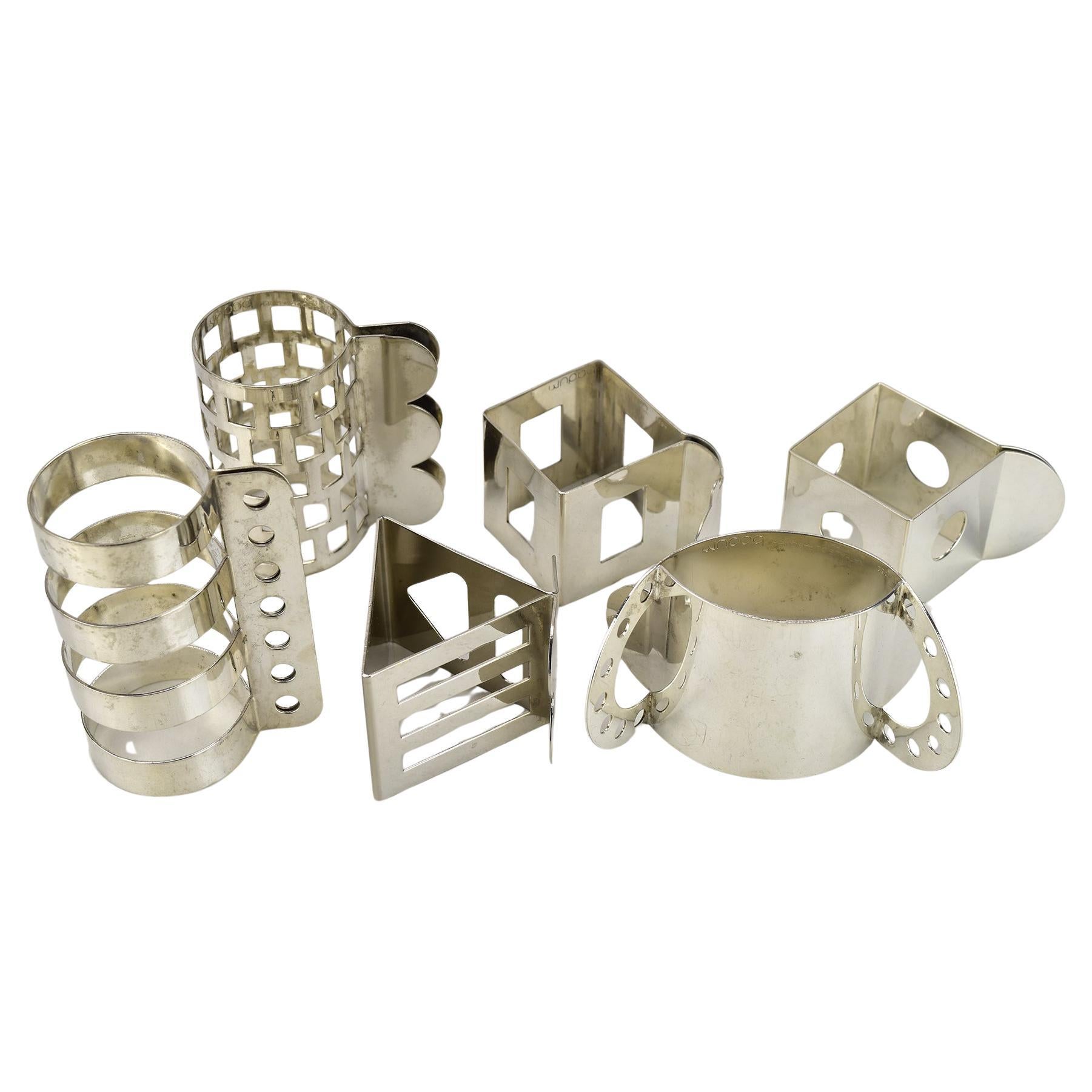 Set of 6 Bodum Postmodern Napkin Rings by Jumi Chan 
Nathalie Du Pasquier For Sale