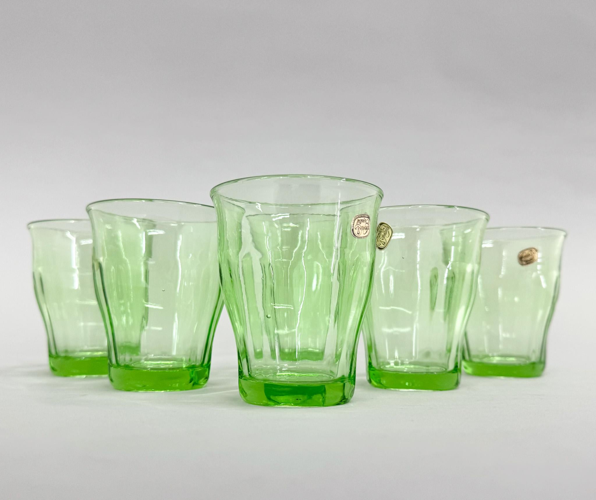 Mid-Century Modern Ensemble de 6 verres en cristal de Bohème, années 1970 en vente