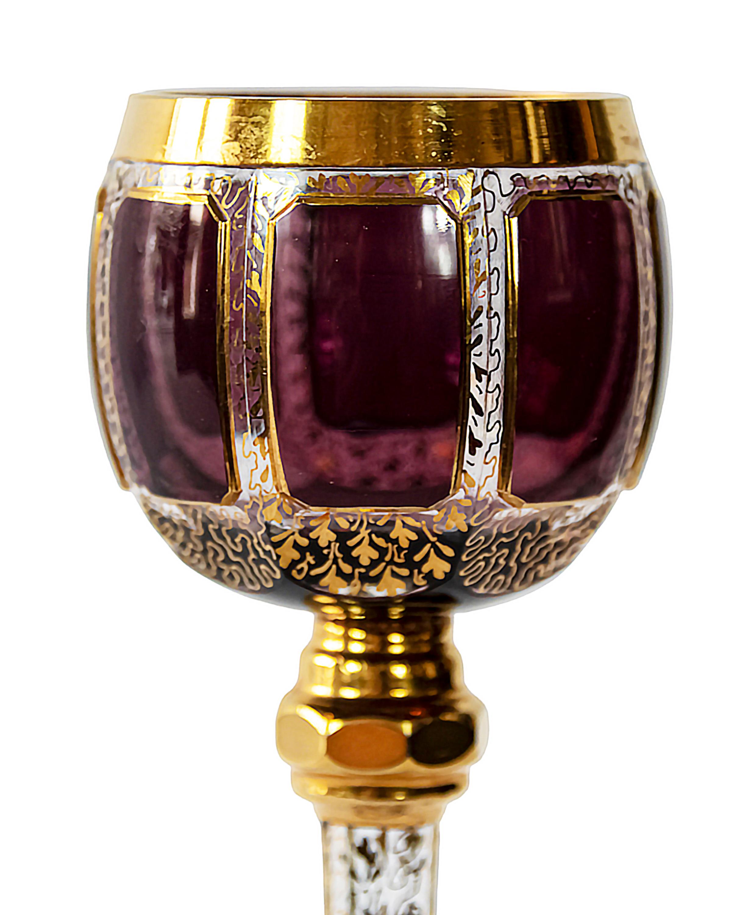 bohemian crystal wine glasses