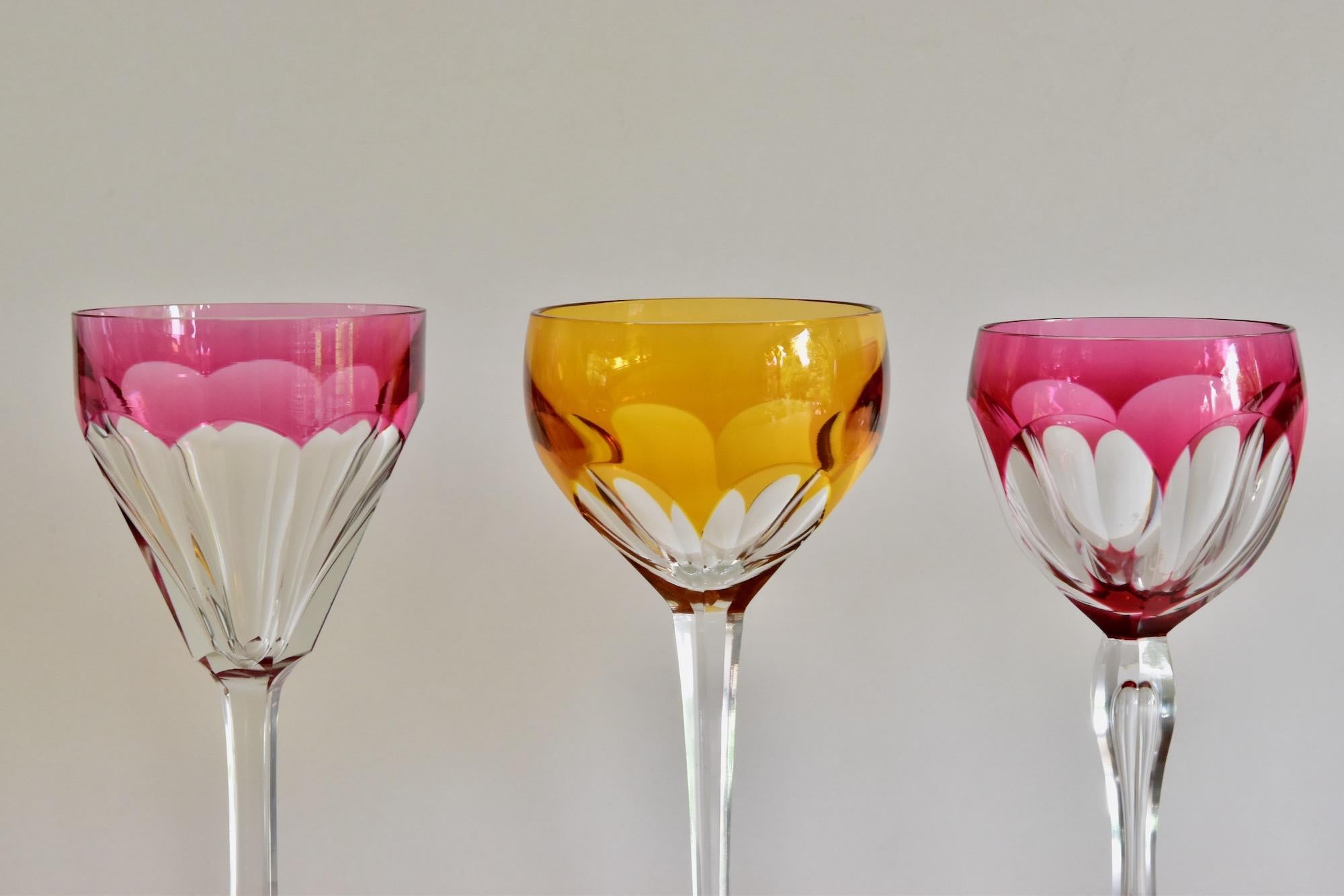 bohemian crystal wine glasses