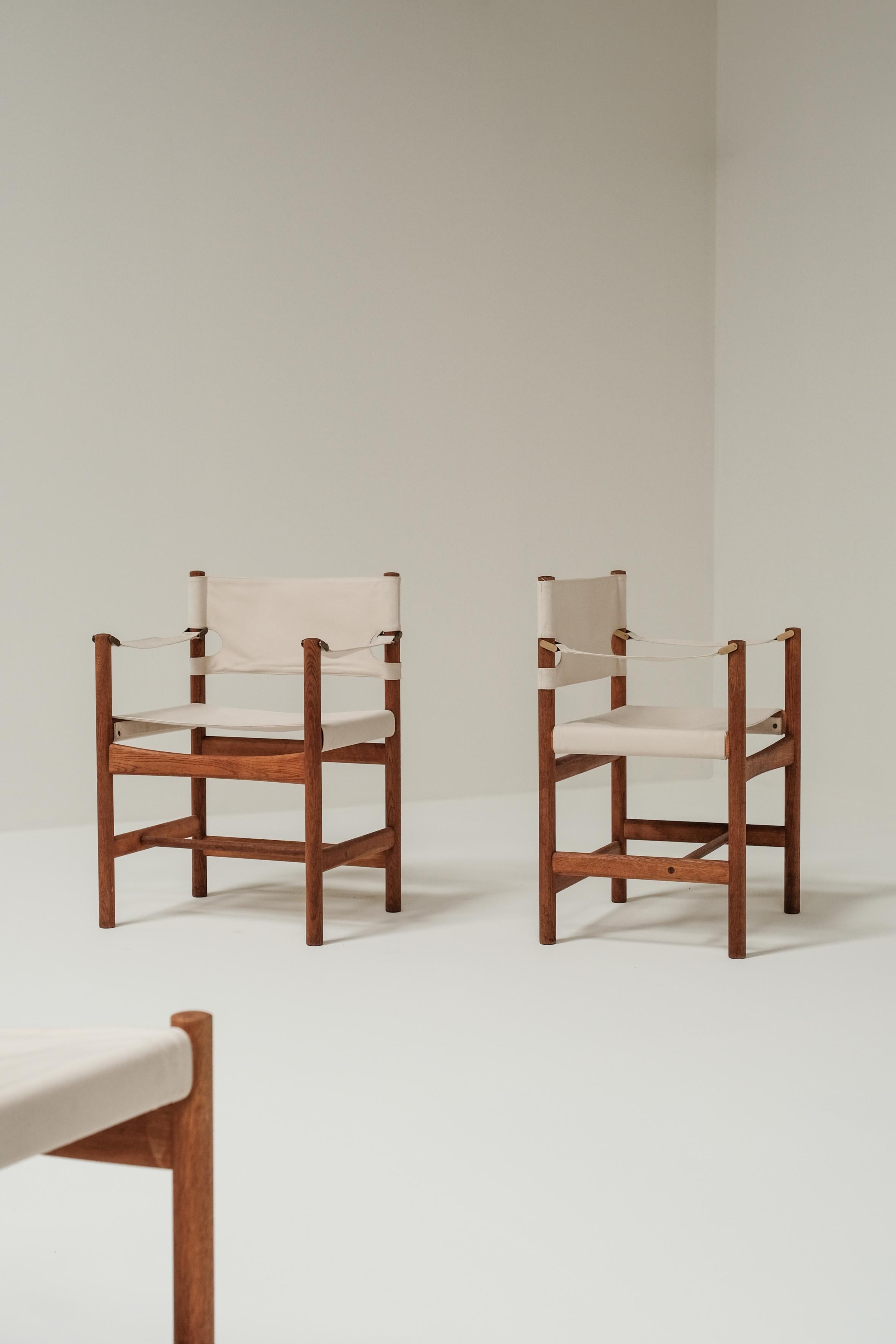 Set of 6 Borge Mogensen Spanish/hunting chairs for Frederica Stolefabrik Denmark 10