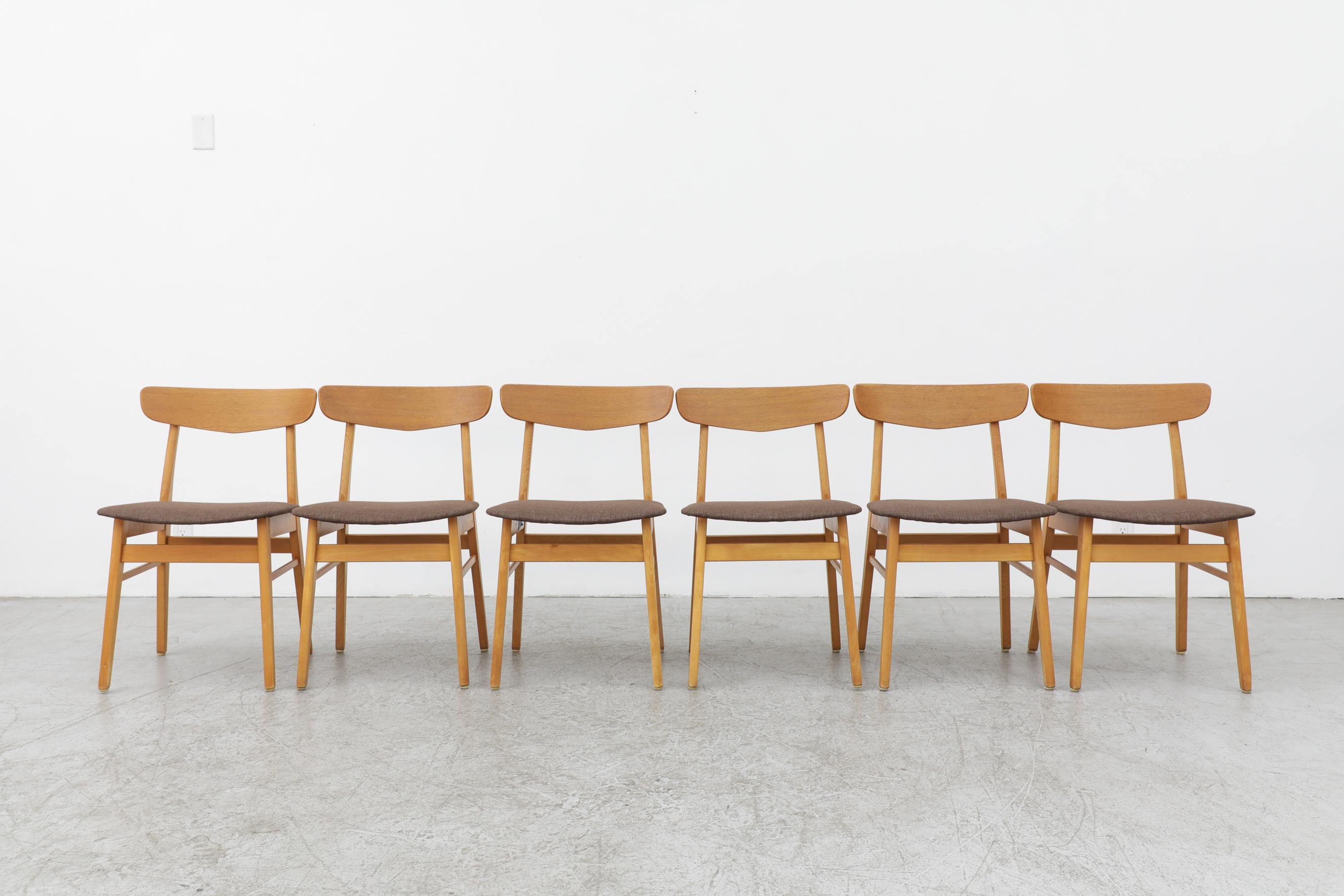 Mid-Century Modern Set of 6 Borge Mogensen Style Dining Chairs by Farstrup