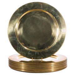 Set di 6 piatti da portata in ottone, The Modern Scandinavian 1960-1970