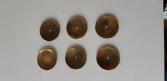 Set of 6 brass cups for Skultuna candle wall lights by Pierre Forsell