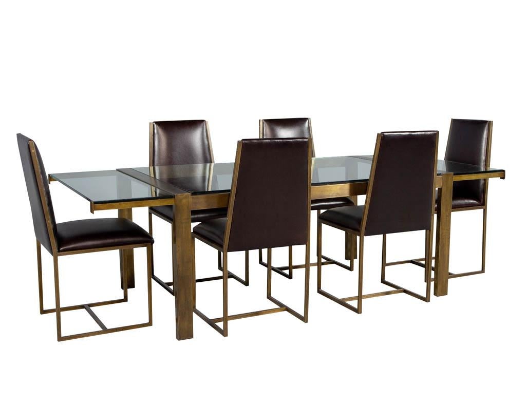 Set of 6 Brass Dining Chairs by Mastercraft For Sale 8