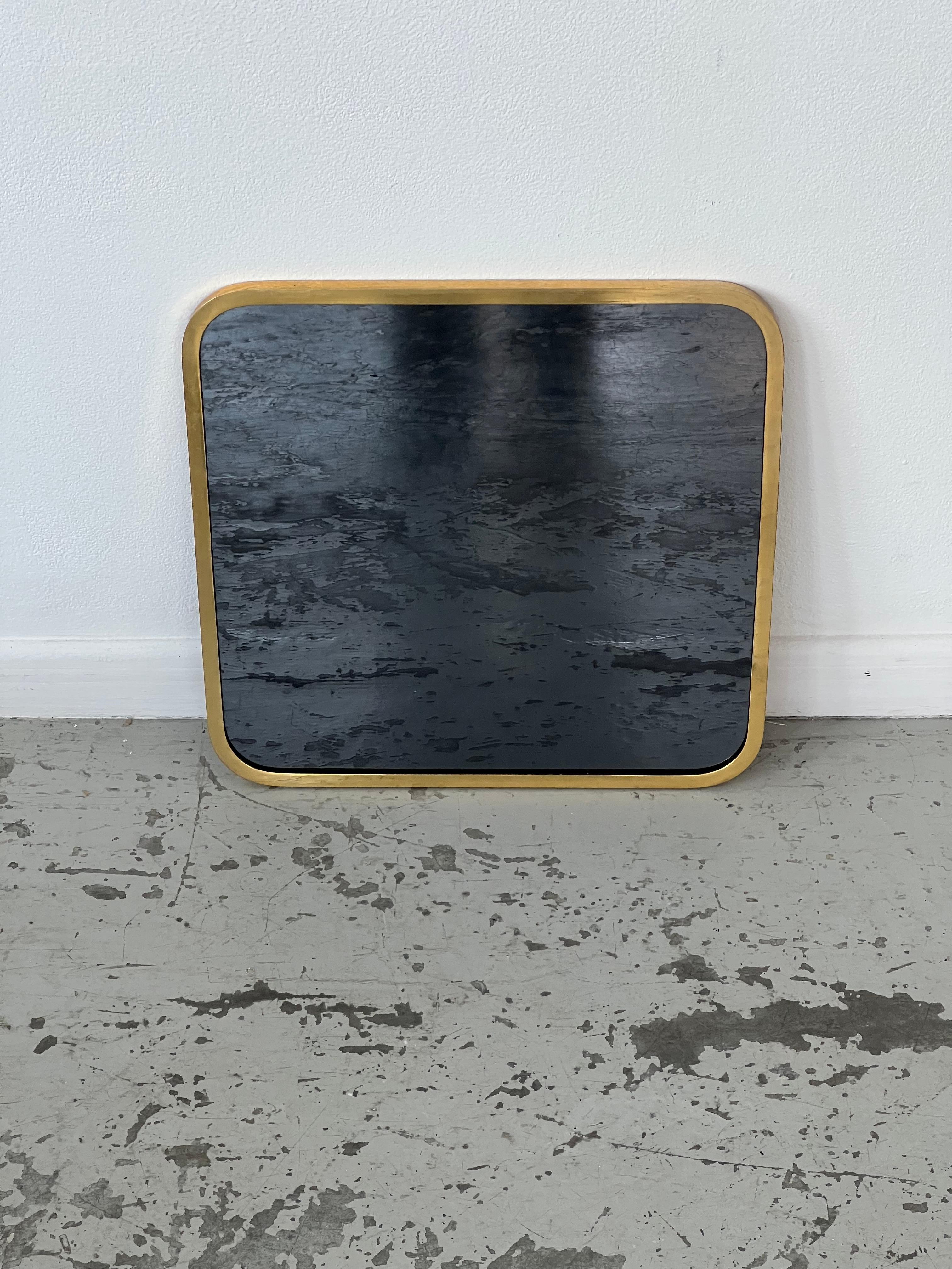 Set of 6 brass mirrors 70s For Sale 4