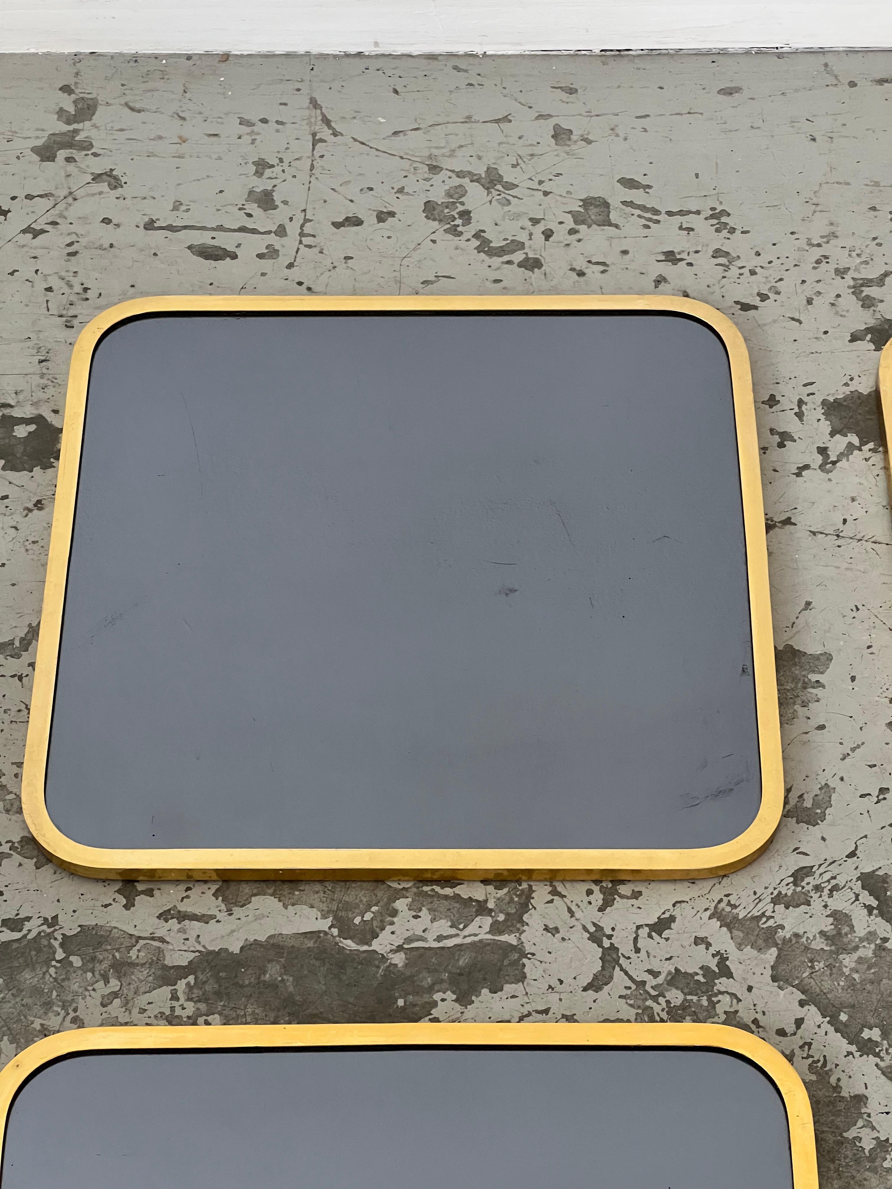Set of 6 brass mirrors 70s For Sale 1