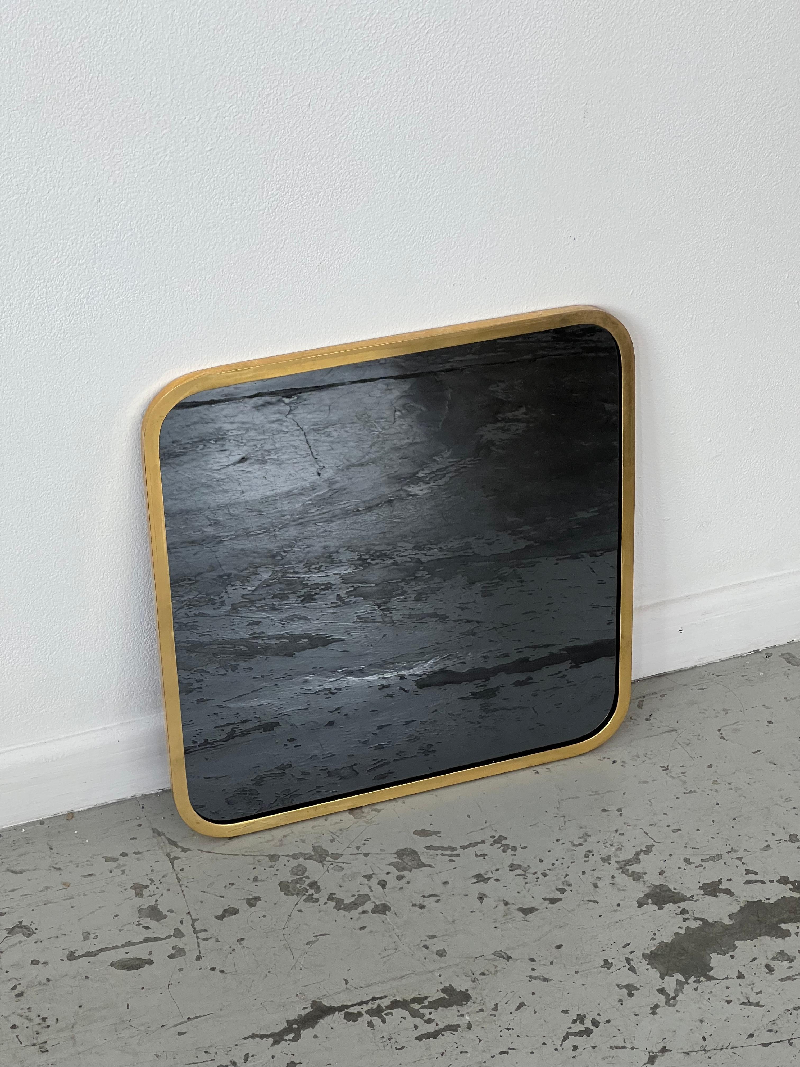 Set of 6 brass mirrors 70s For Sale 3