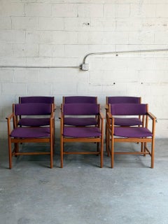 Set of 6 Børge Mogensen Dining Chairs for Søborg Møbelfabrik, Denmark 1960s