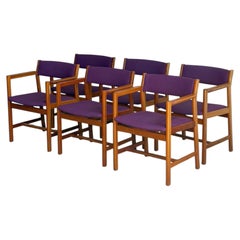 Set of 6 Børge Mogensen Dining Chairs for Søborg Møbelfabrik, Denmark 1960s