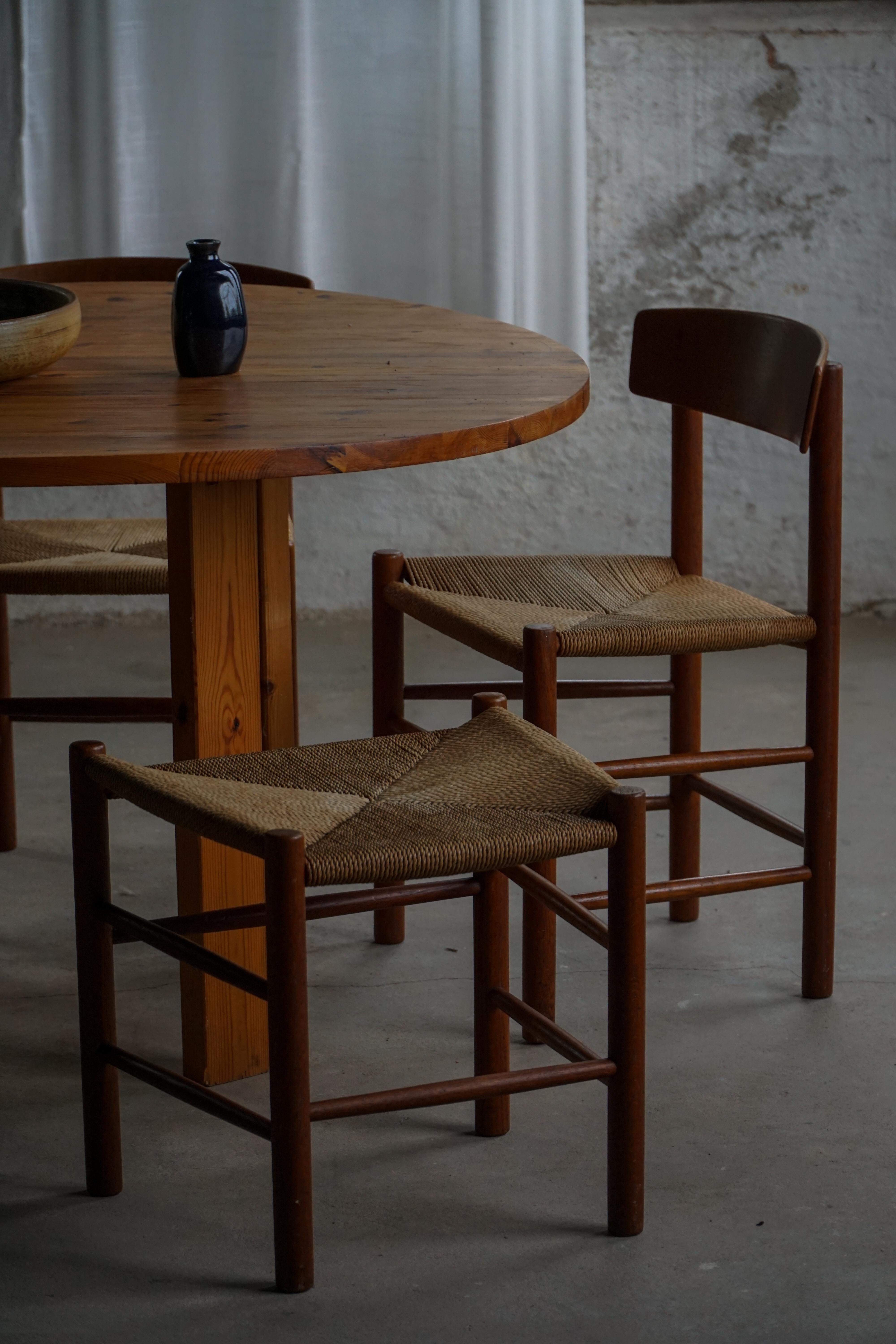 Ensemble de 6 chaises de salle à manger J39 'Folkestole' de Børge Mogensen en Oak, FDB Møbler, années 1950 en vente 8