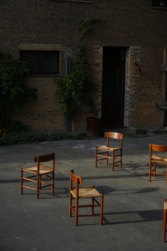 Set of 6 Børge Mogensen 'Folkestole' J39 Dining Chairs in Oak, FDB Møbler, 1950s