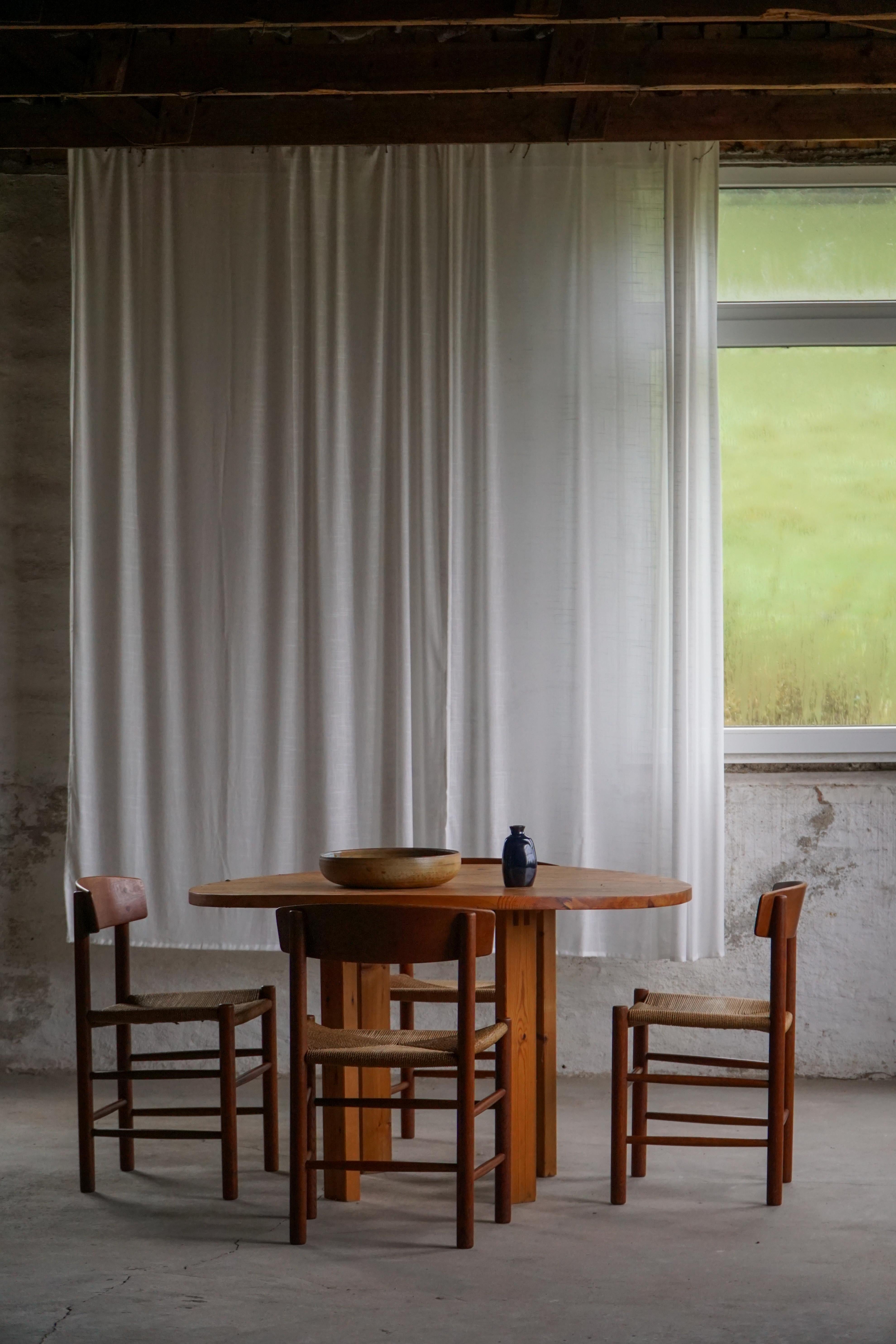 Tissé à la main Ensemble de 6 chaises de salle à manger J39 'Folkestole' de Børge Mogensen en Oak, FDB Møbler, années 1950 en vente