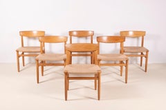 Set di 6 sedie da pranzo Børge Mogensen modello Øresund 537 in rovere, anni '50