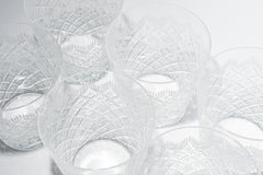 Lot de 6 verres à cognac en cristal gravé BRIANO, par Giberto Venezia