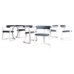 Set of 6 Brigitte, Pozzi and Verga chairs, 1960