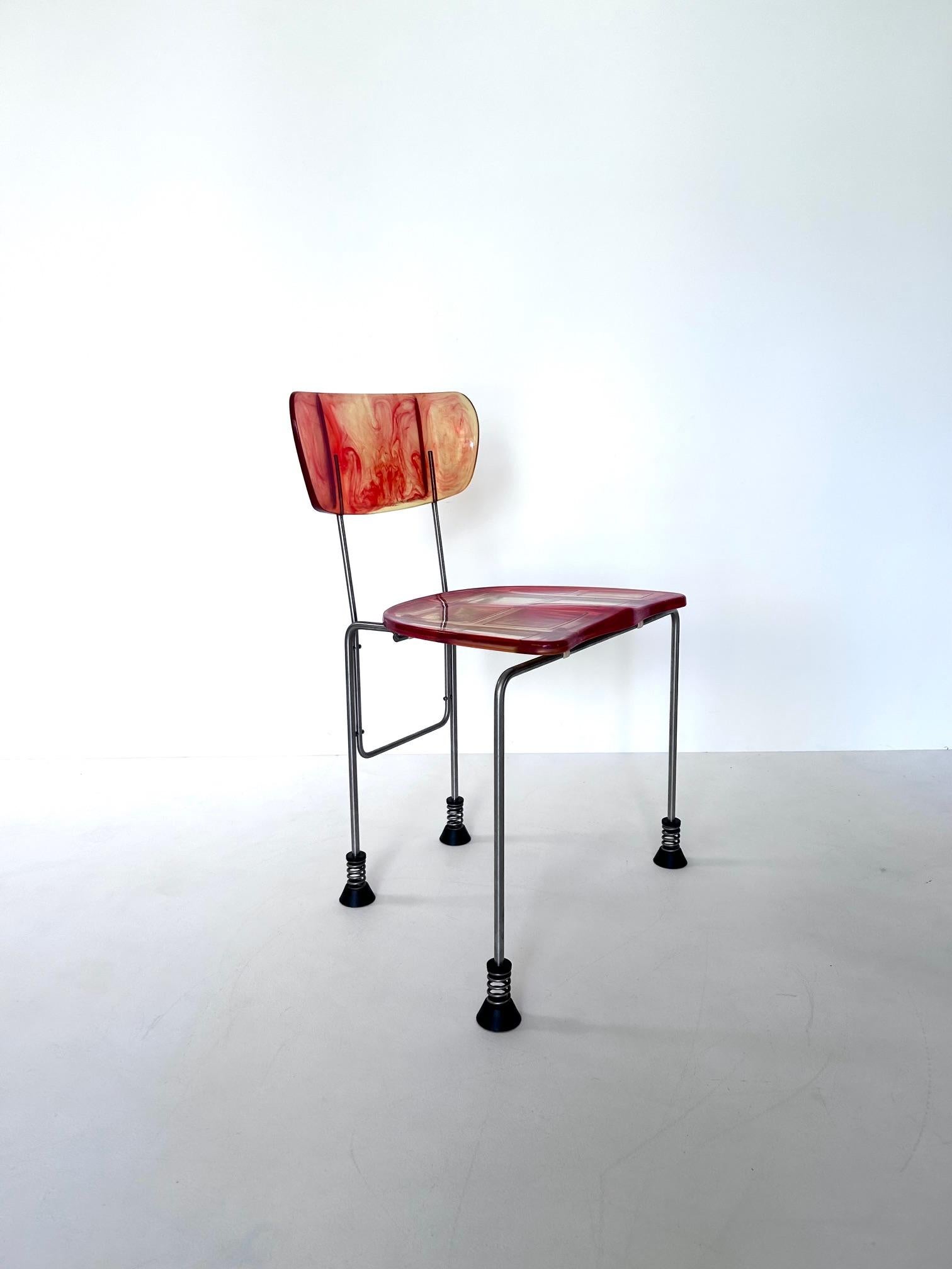 Set of 6 Broadway chairs, Gaetano Pesce, Bernini, 1993 For Sale 6