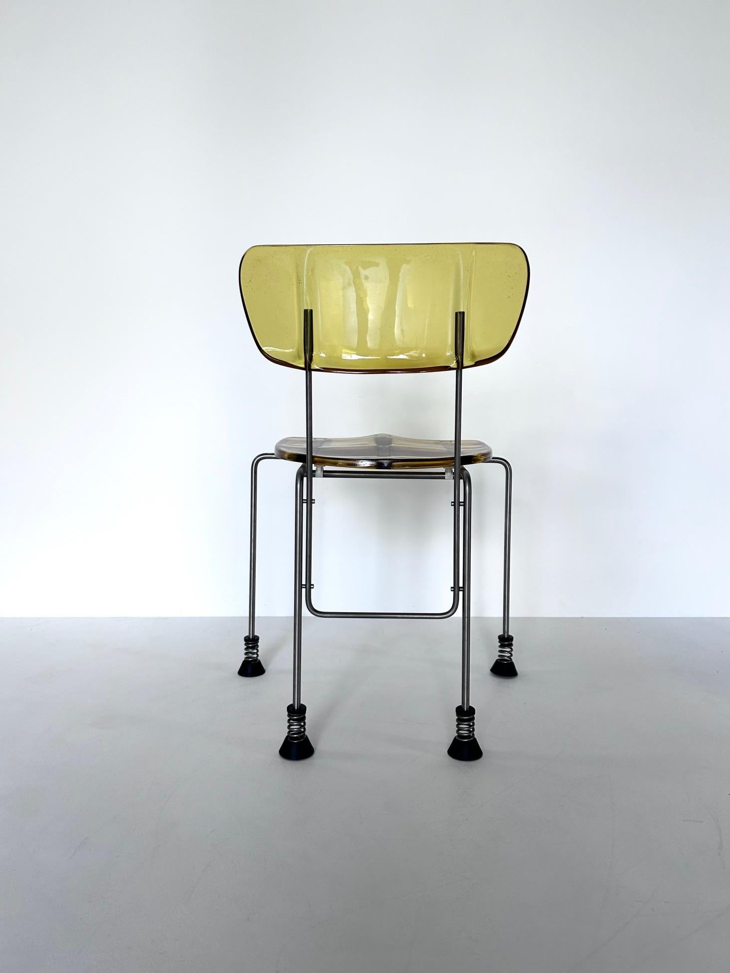 Set of 6 Broadway chairs, Gaetano Pesce, Bernini, 1993 In Good Condition For Sale In PARIS, FR