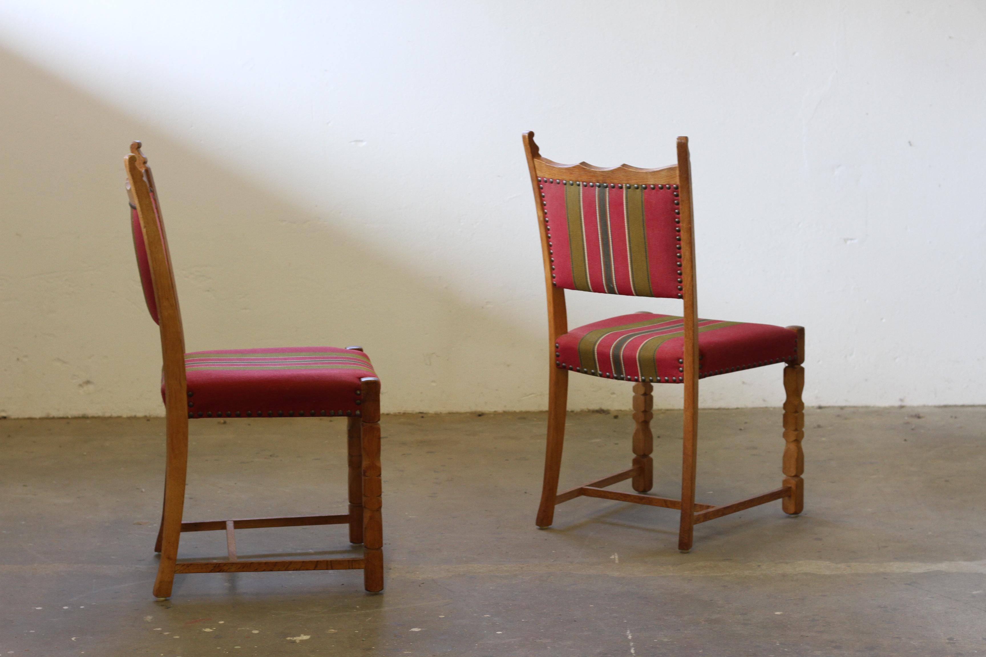set di 6 sedie da pranzo moderne danesi Brualist in Oak, stile Henning Kjærnulf in vendita 8