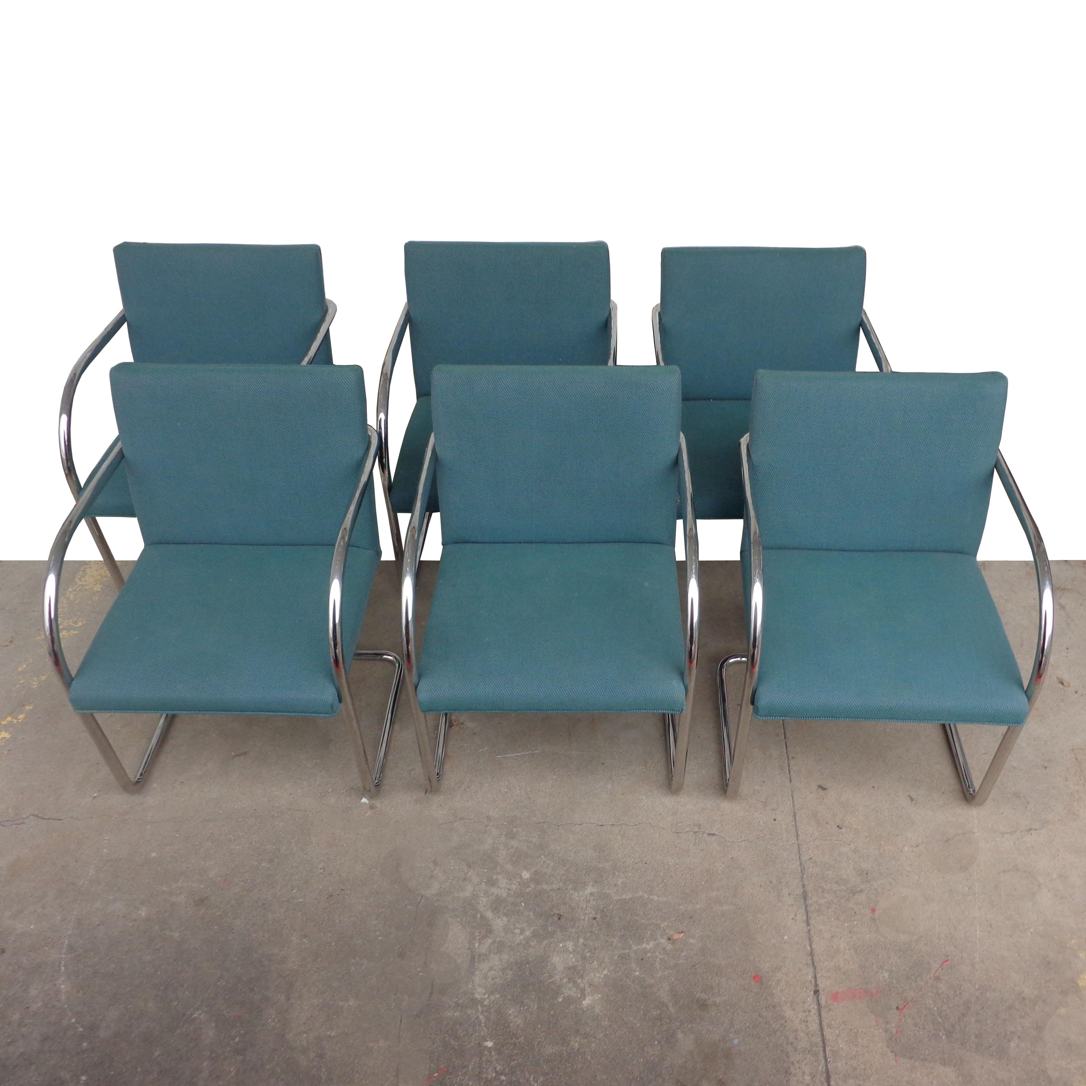 Set of 6 Brueton Brno Chairs In Good Condition For Sale In Pasadena, TX
