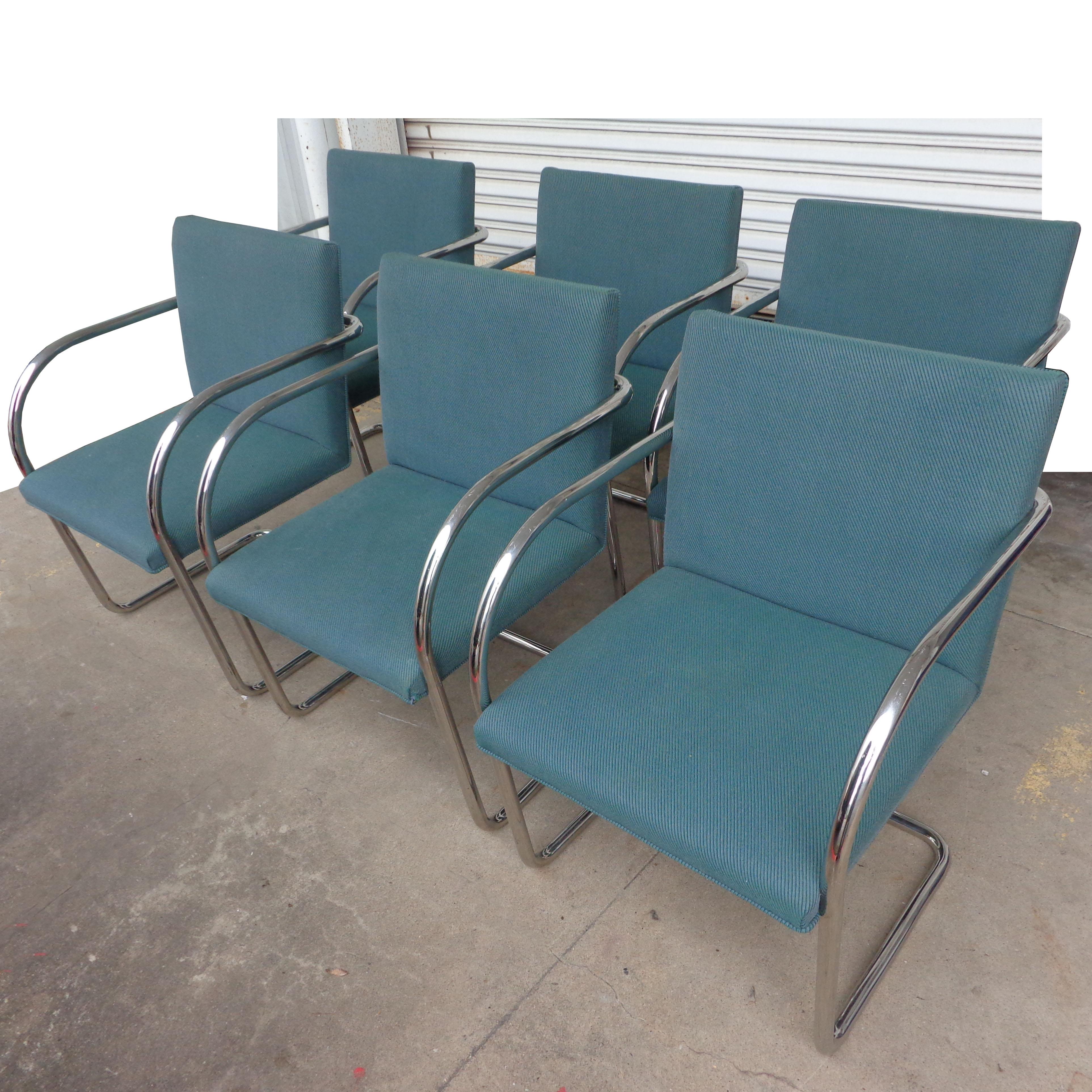 Fin du 20e siècle Ensemble de 6 chaises Brueton Brno en vente