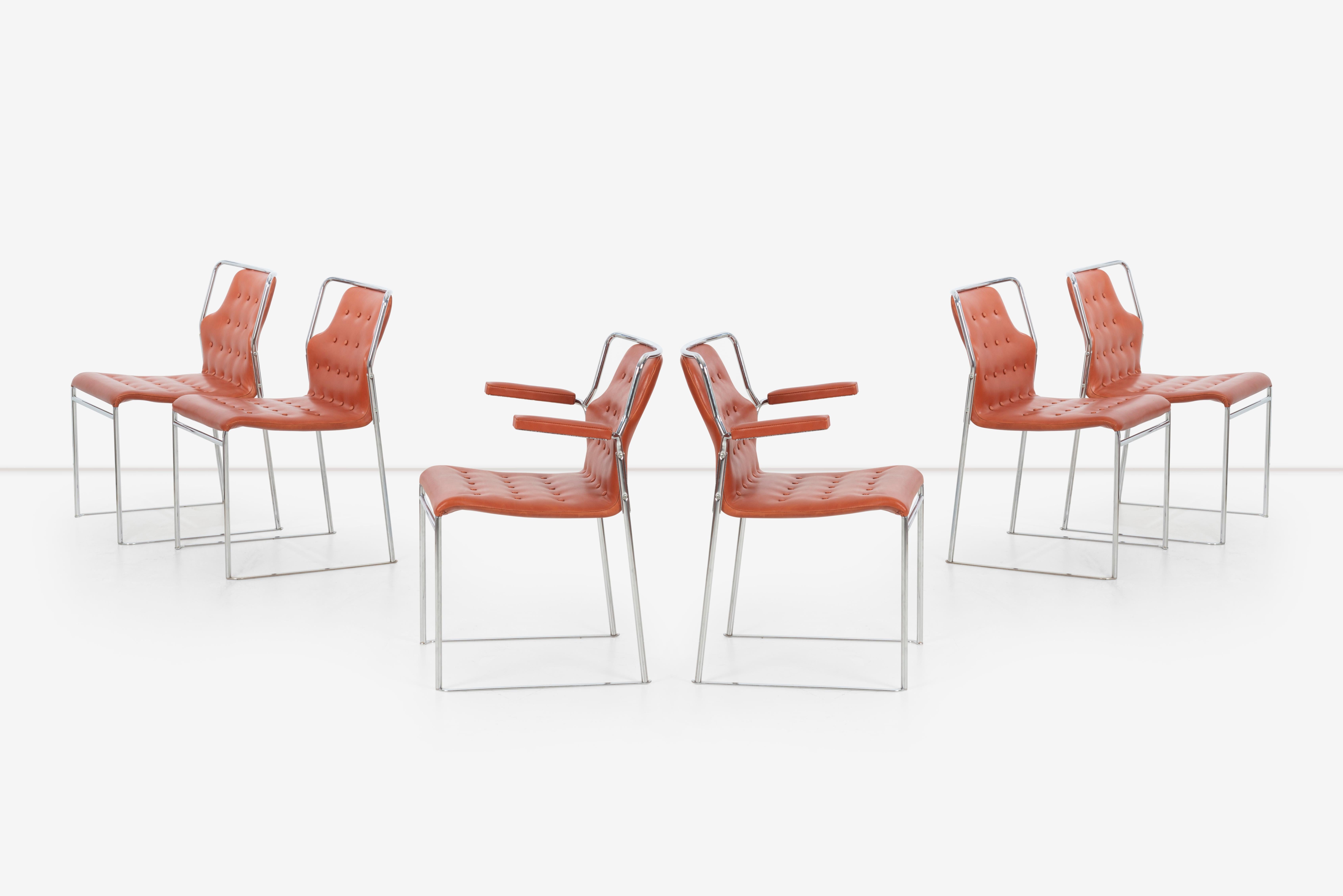 Set of 6 Bruno Matthsson Dining Chairs for DUX In Good Condition For Sale In Chicago, IL