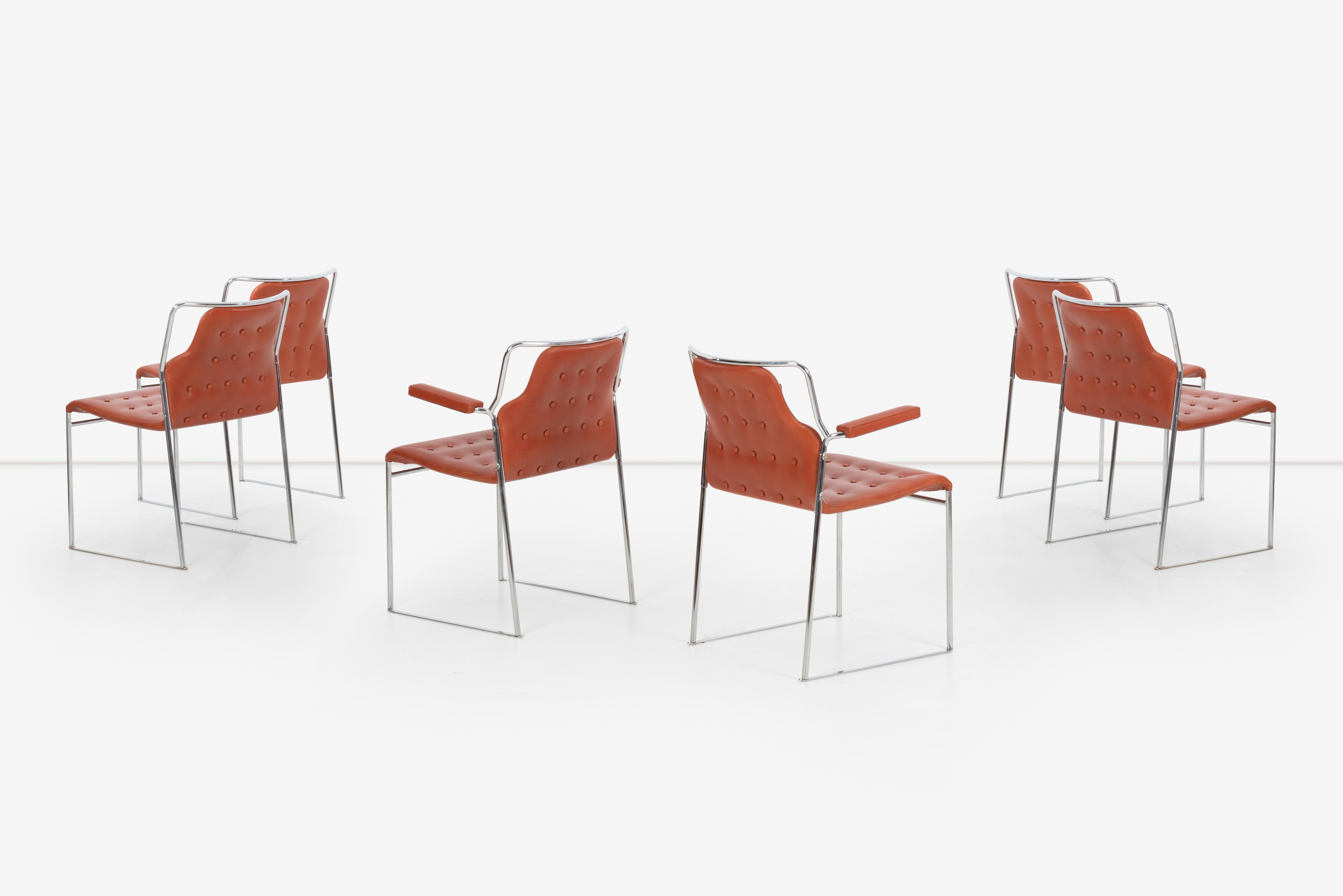 Mid-20th Century Set of 6 Bruno Matthsson Dining Chairs for DUX For Sale