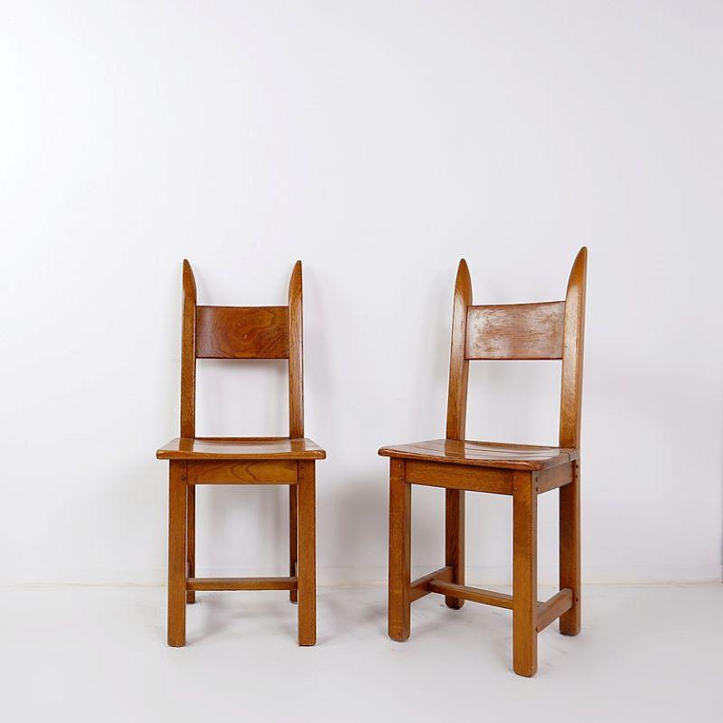 Set of 6 Brutalist Chairs - 1970's For Sale 6