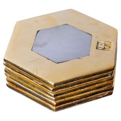 Ensemble de 6 sous-verres brutalistes par David Marshall, Espagne, 1970