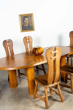 Set of 6 Brutalist De Puydt Chairs